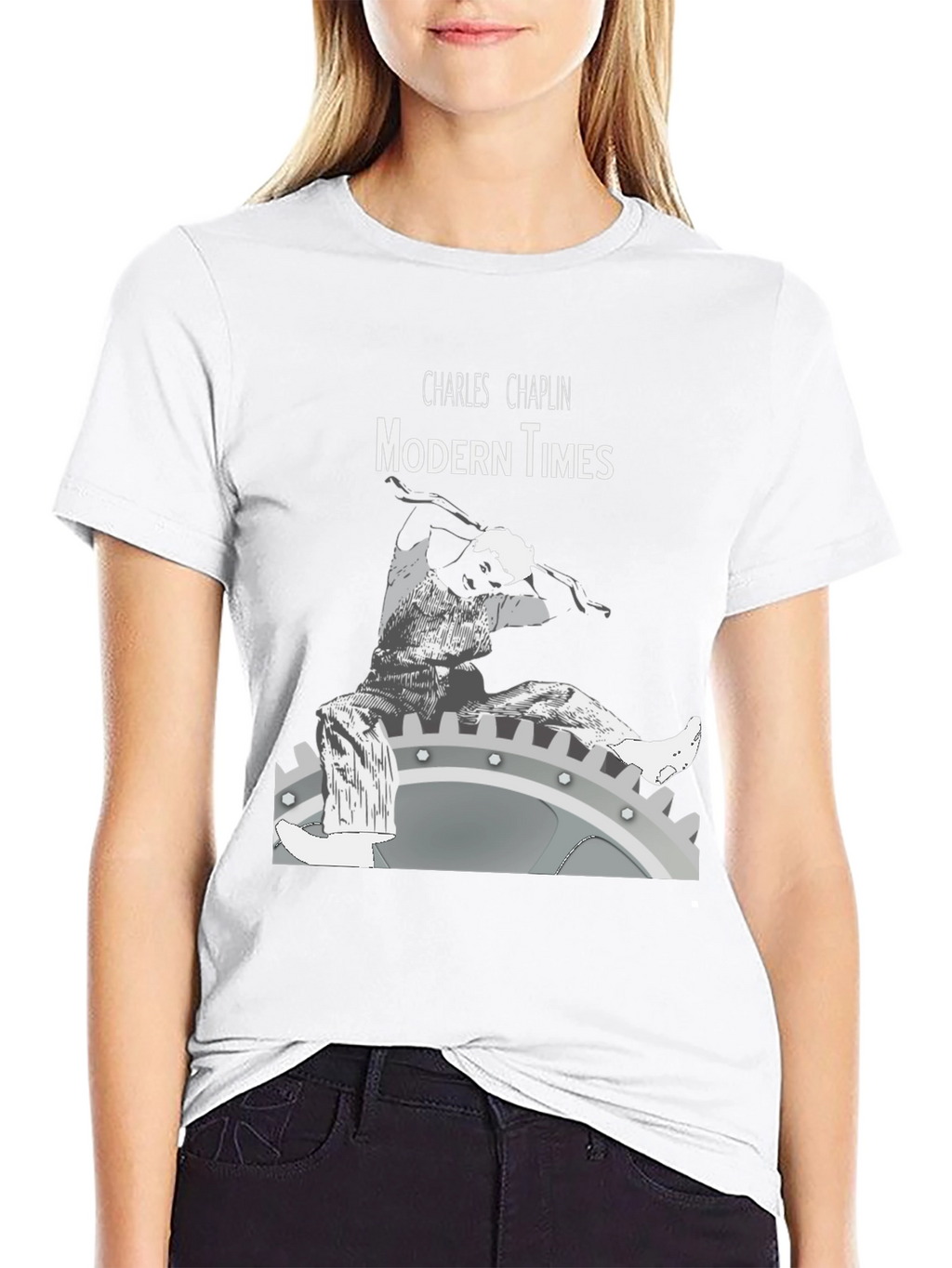 Modern Times Charlie Chaplin Graphic T-Shirt