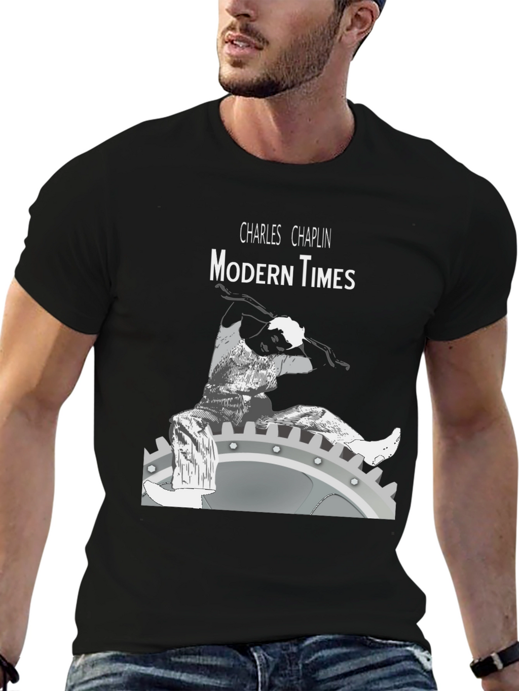 Modern Times Charlie Chaplin Graphic T-Shirt