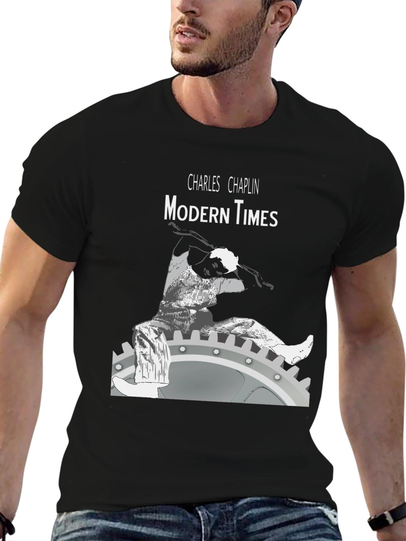 Modern Times Charlie Chaplin Graphic T-Shirt