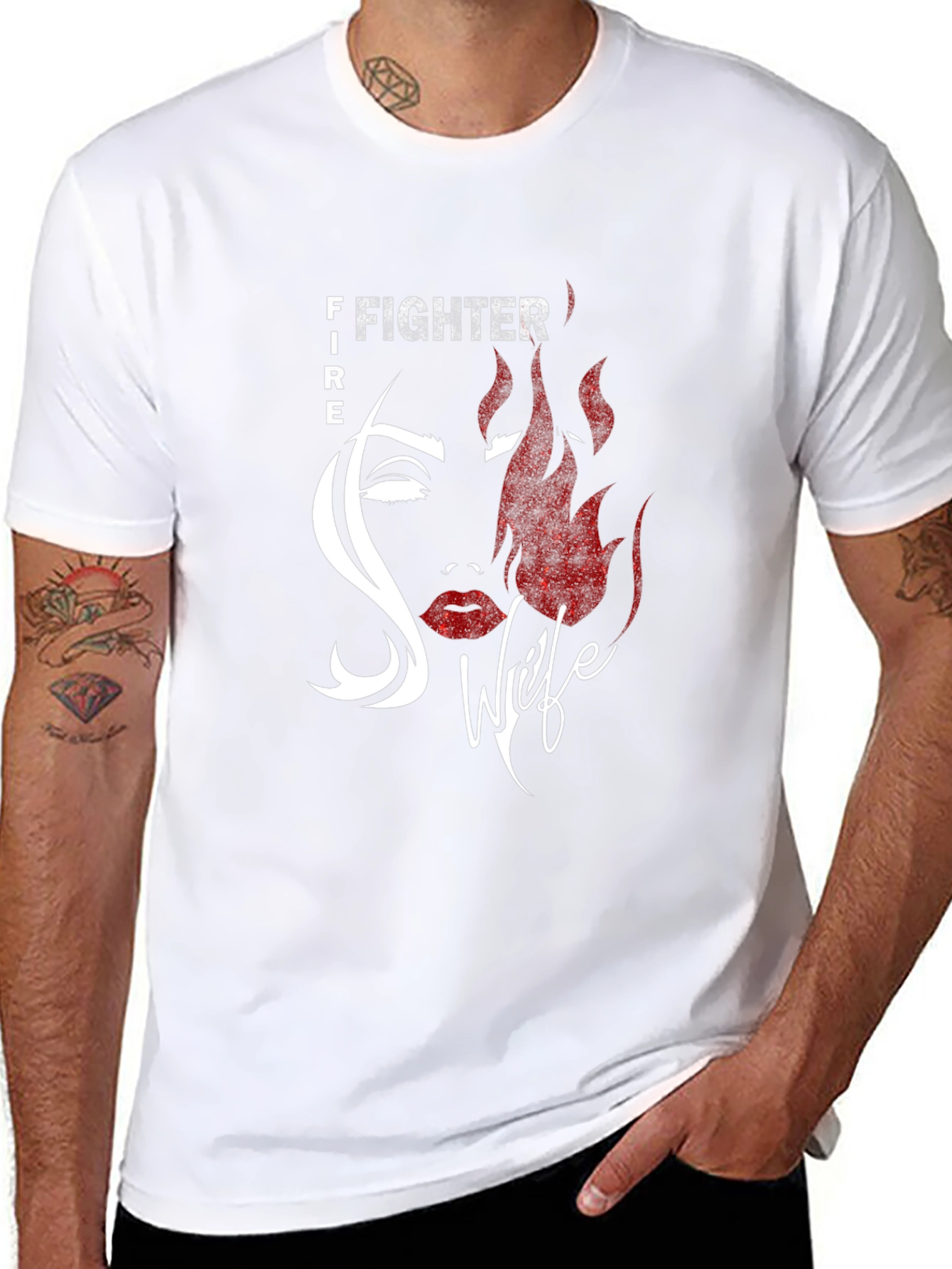 Firefighter Wife Graphic Tee - Black