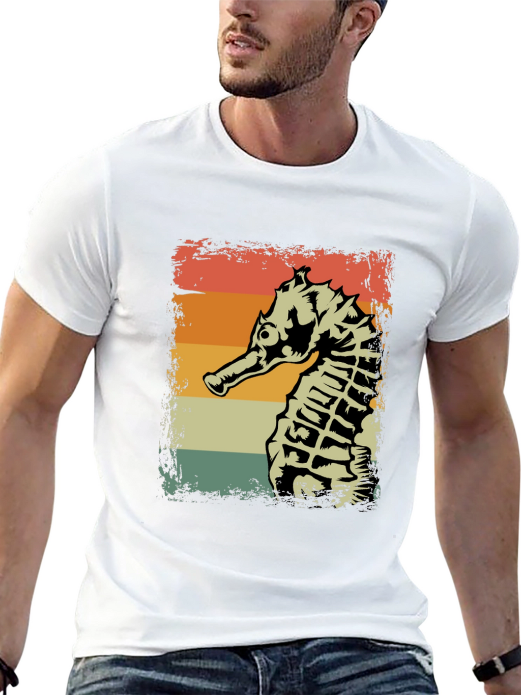 Retro Seahorse Graphic Tee