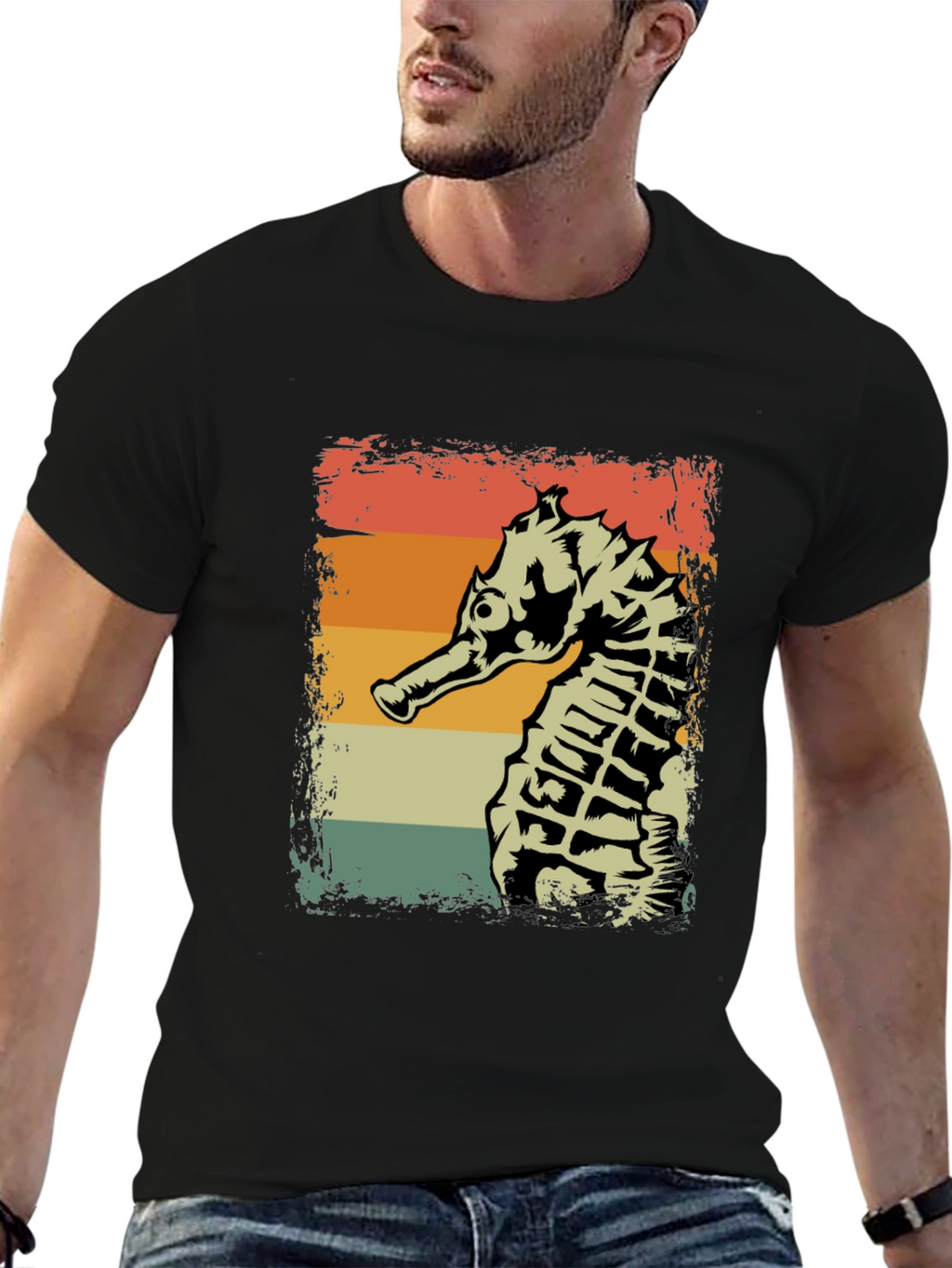 Retro Seahorse Graphic Tee