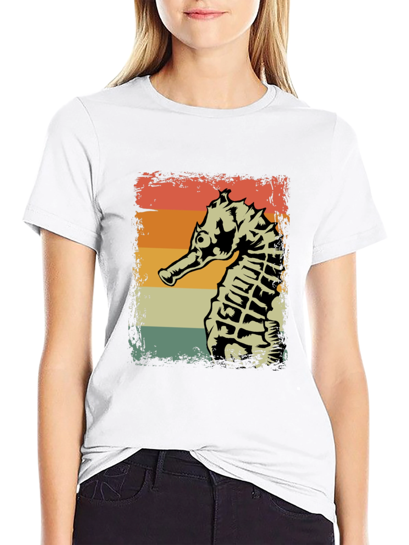Retro Seahorse Graphic Tee