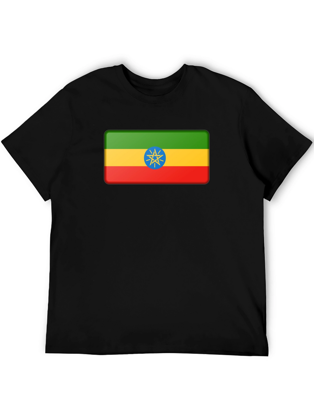 Ethiopia Flag T-Shirt - Black Graphic Tee
