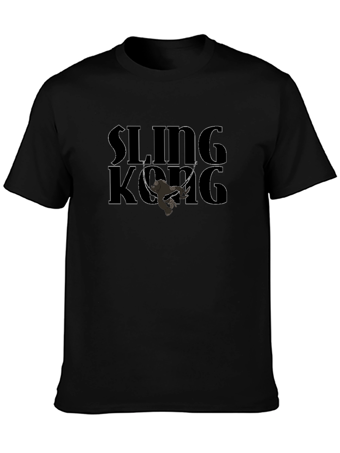 Sling Kong Graphic T-Shirt - Black Cotton Tee