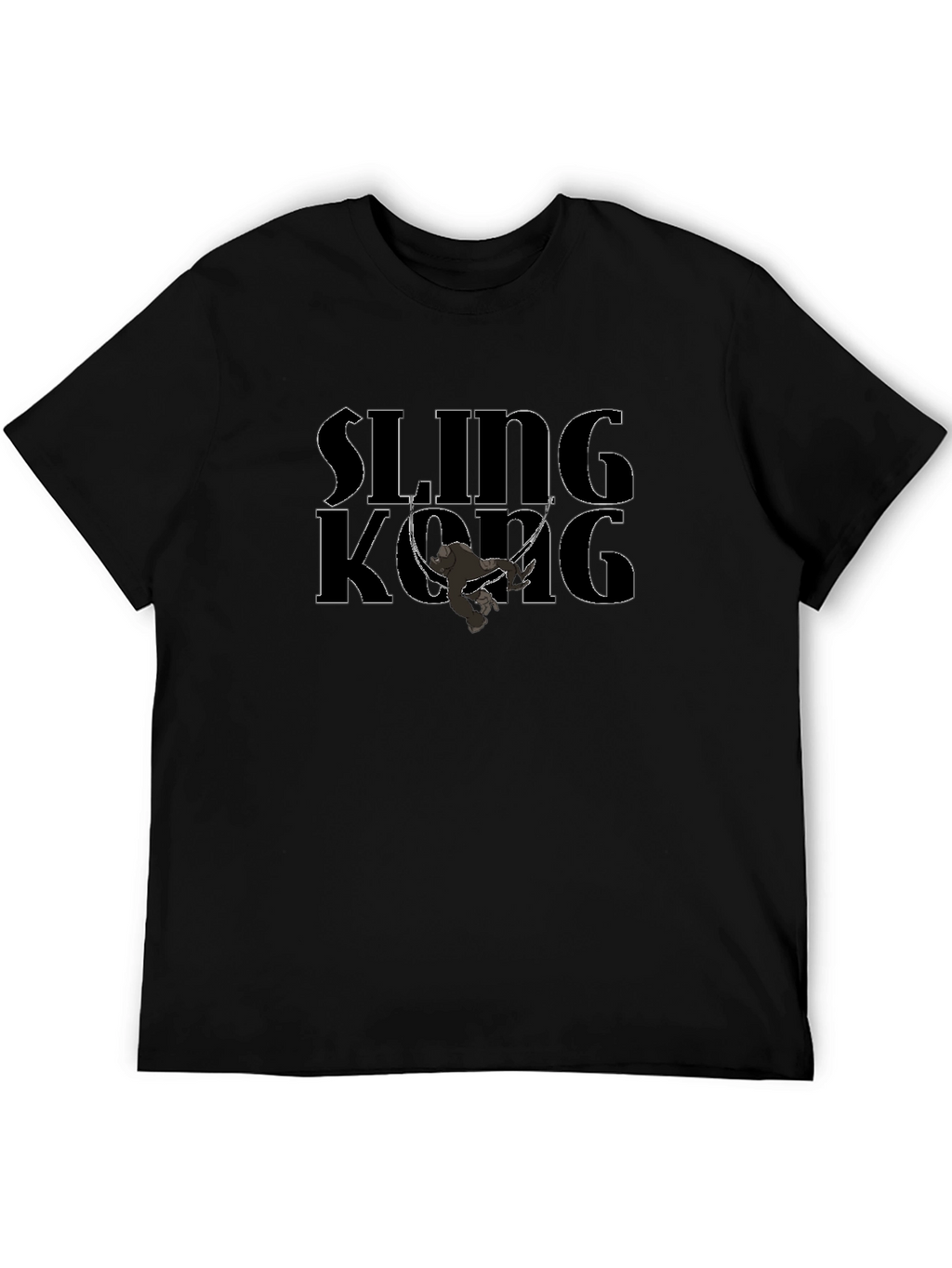 Sling Kong Graphic T-Shirt - Black Cotton Tee