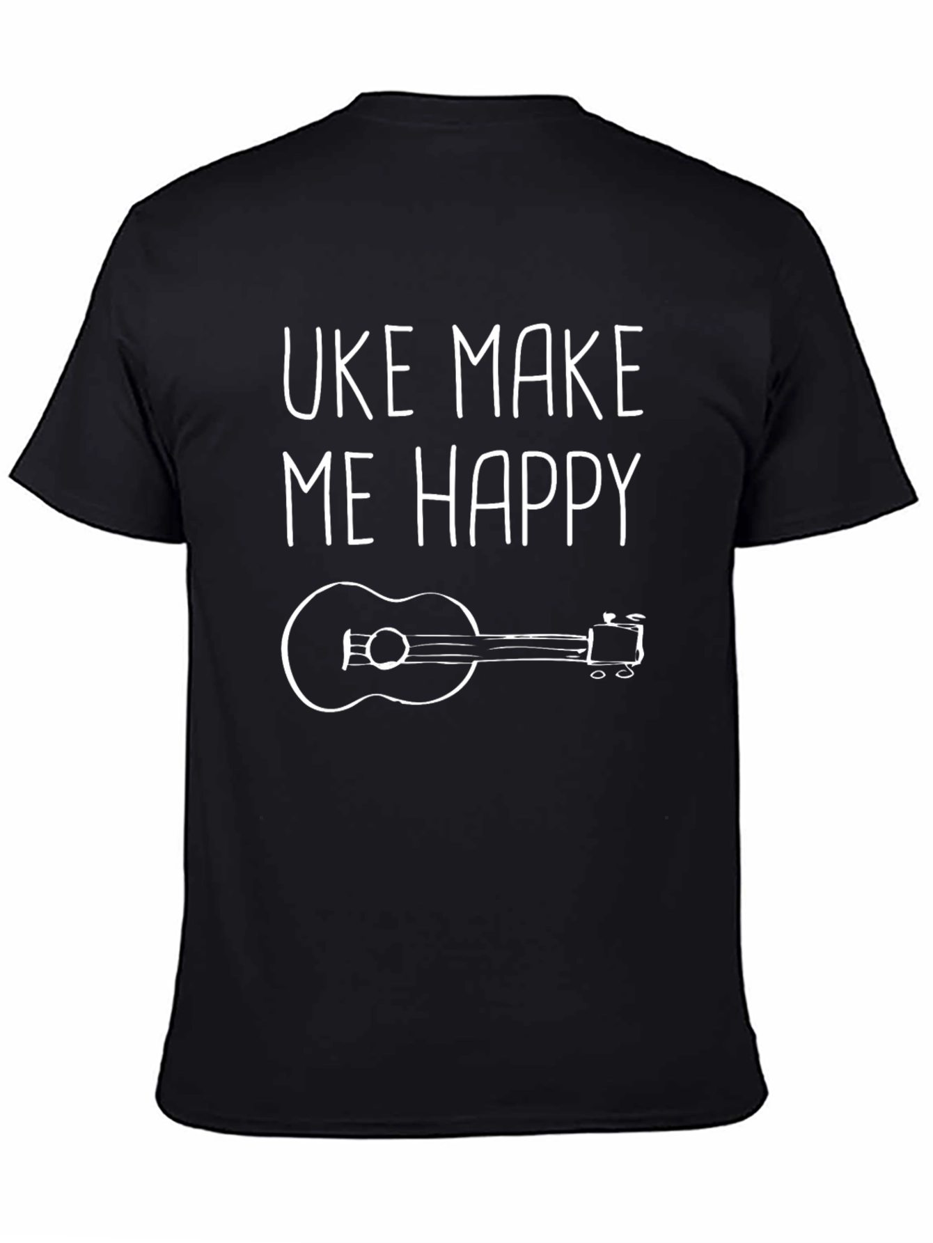 Uke Make Me Happy Graphic Tee | Ukulele Lover T-Shirt