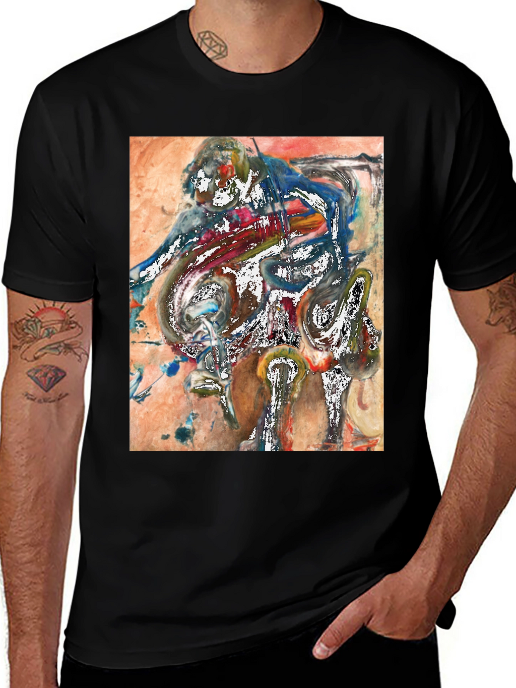 Abstract Art Graphic Tee - Unique Mens T-Shirt