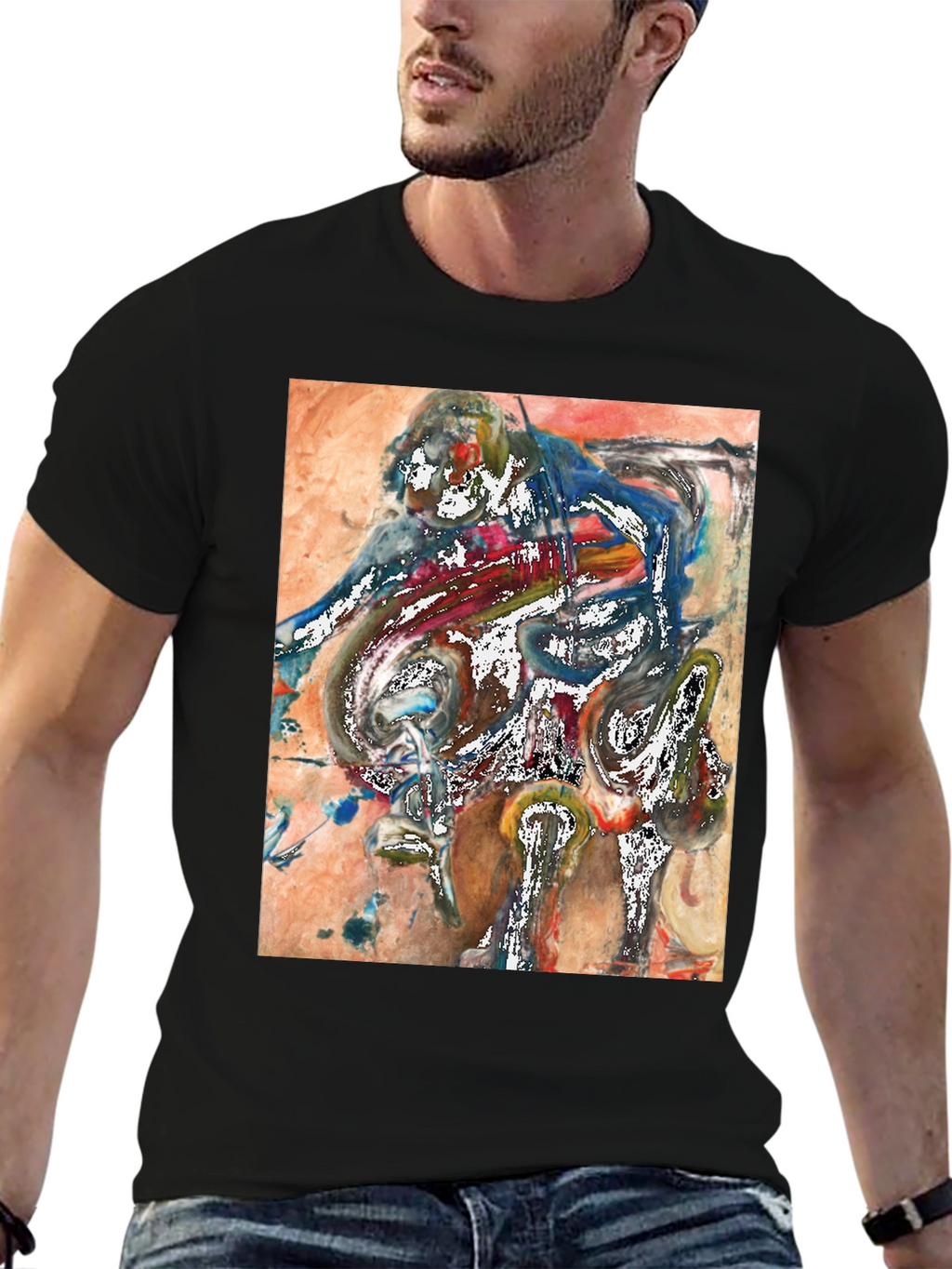 Abstract Art Graphic Tee - Unique Mens T-Shirt