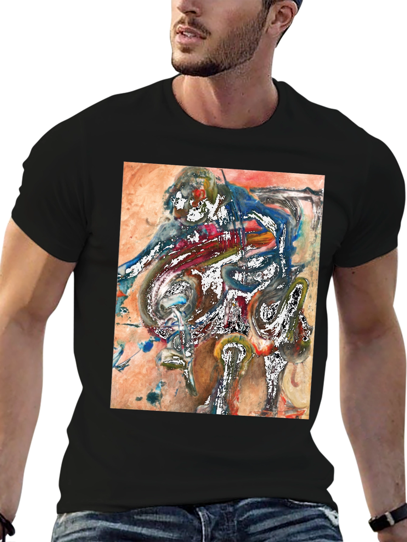 Abstract Art Graphic Tee - Unique Mens T-Shirt