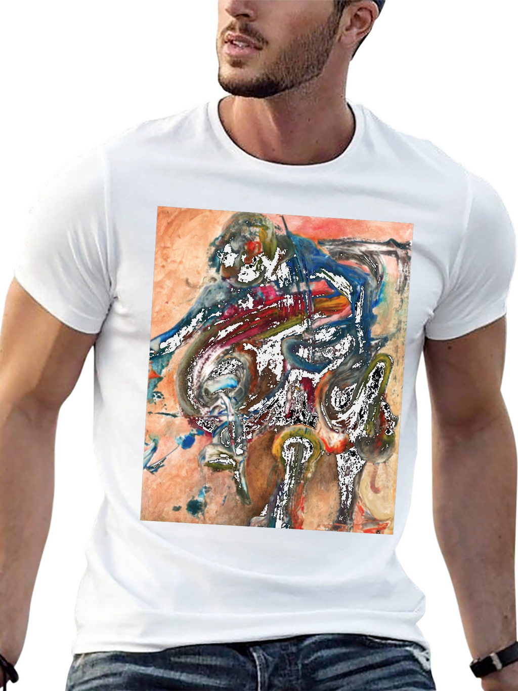 Abstract Art Graphic Tee - Unique Mens T-Shirt