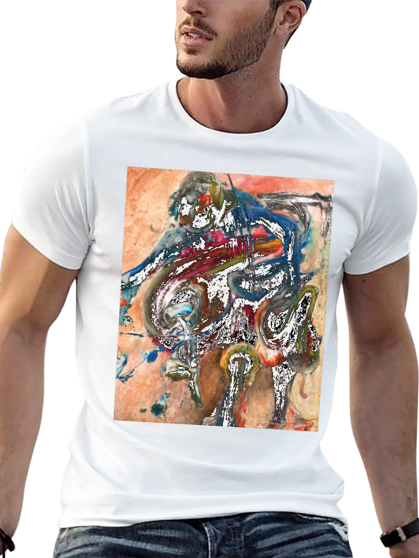 Abstract Art Graphic Tee - Unique Mens T-Shirt