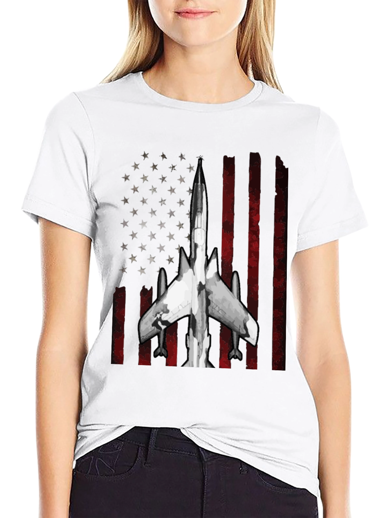 Patriotic Jet Fighter T-Shirt