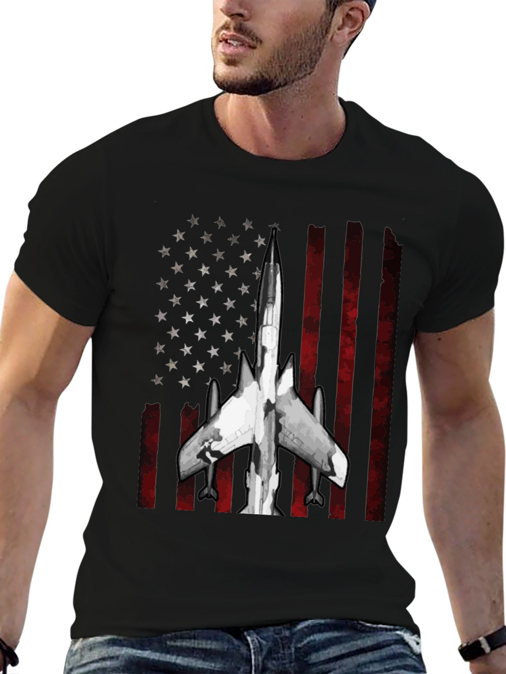Patriotic Jet Fighter T-Shirt