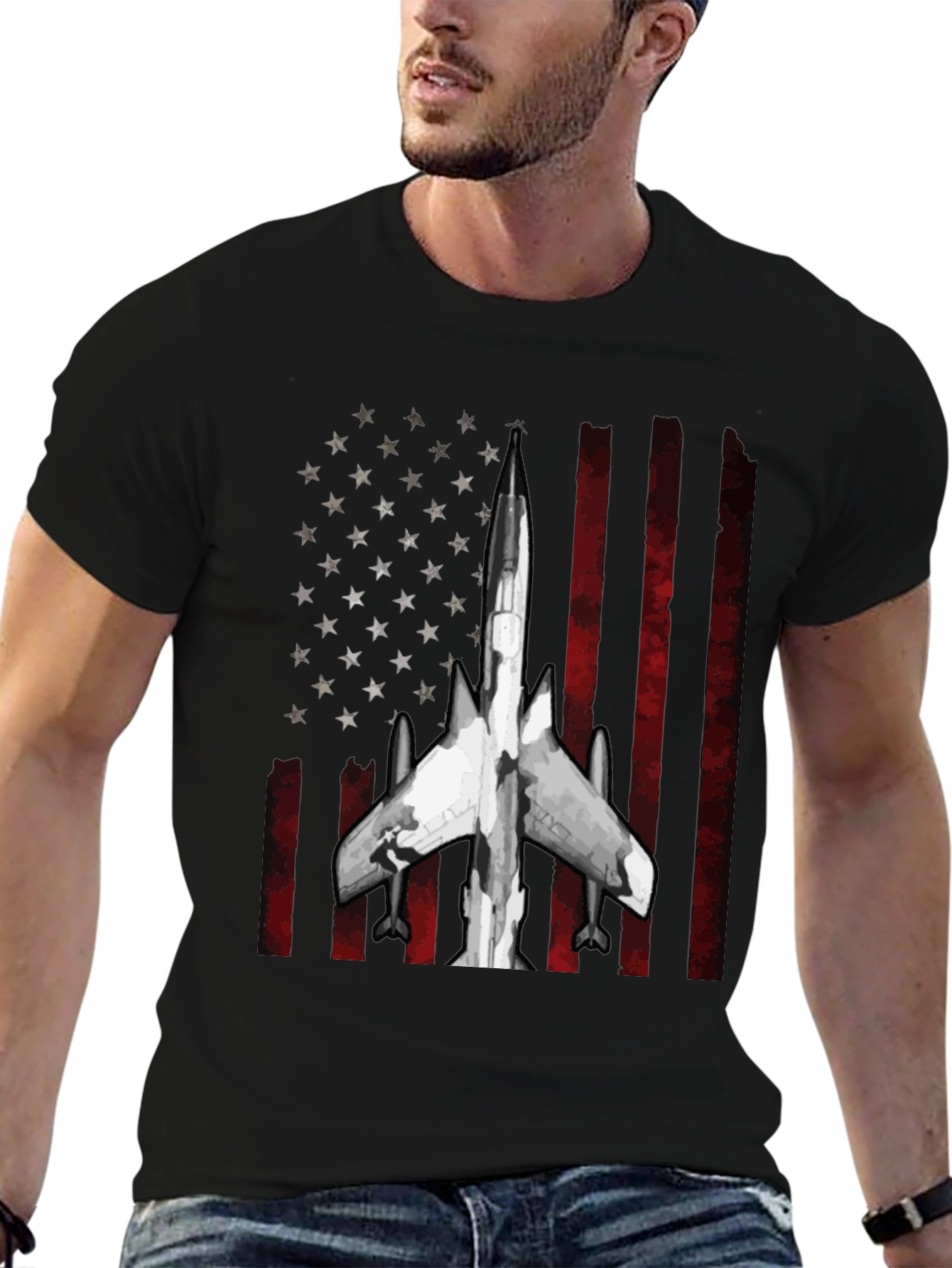 Patriotic Jet Fighter T-Shirt