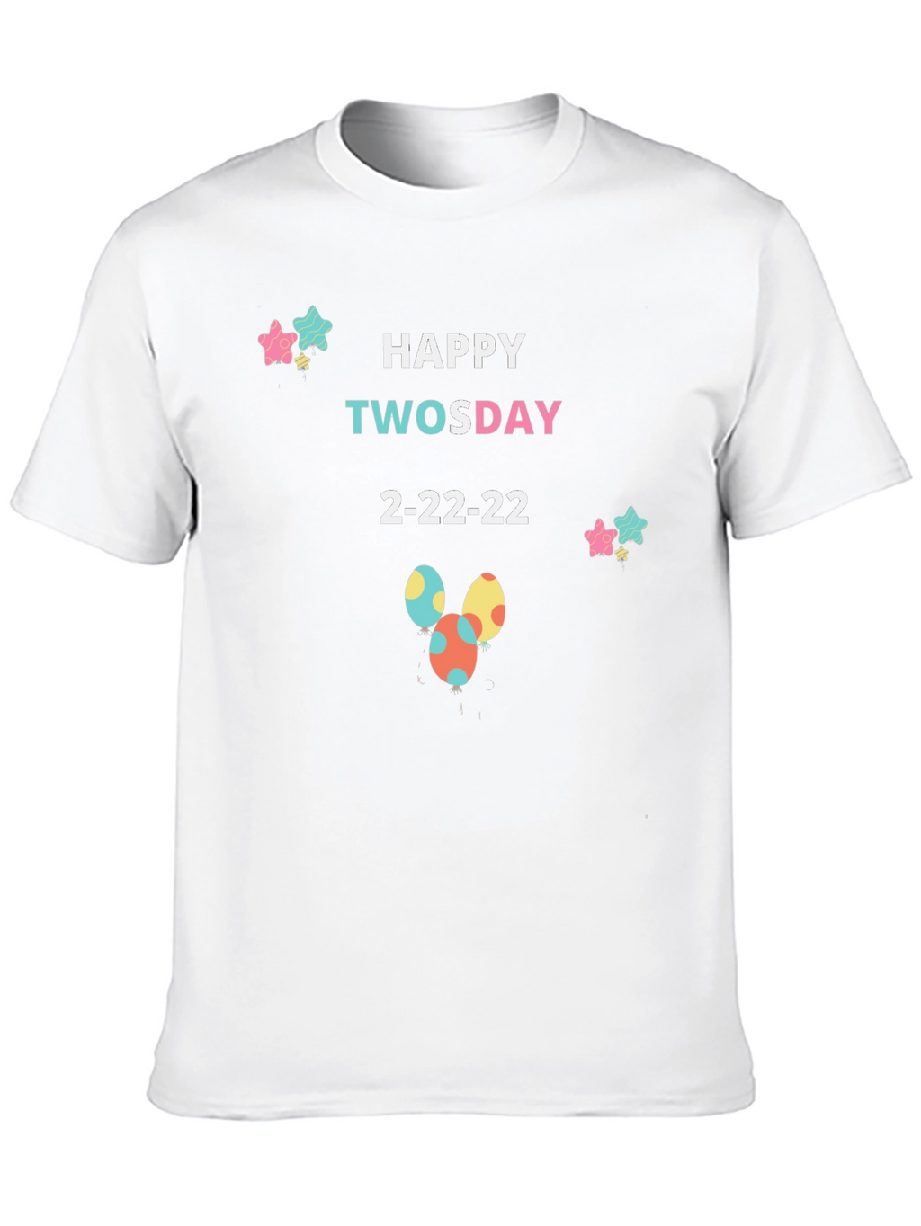 Happy Twosday 2-22-22 Black T-Shirt