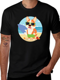 Surfing Dog Beach T-Shirt – Fun Summer Dog Lover Tee