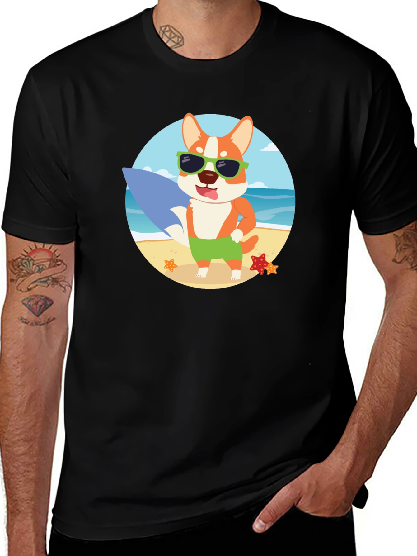 Surfing Dog Beach T-Shirt – Fun Summer Dog Lover Tee