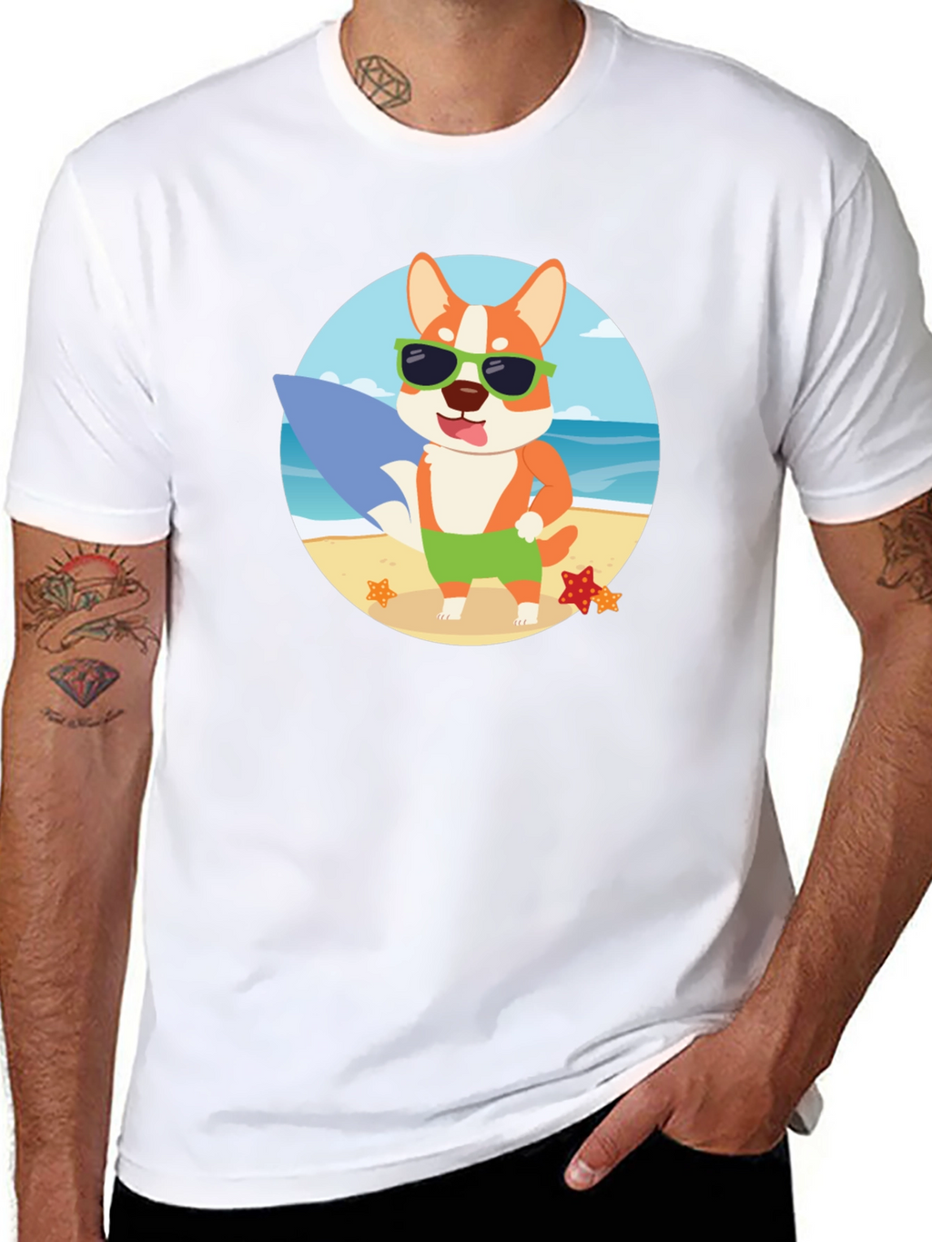Surfing Dog Beach T-Shirt – Fun Summer Dog Lover Tee