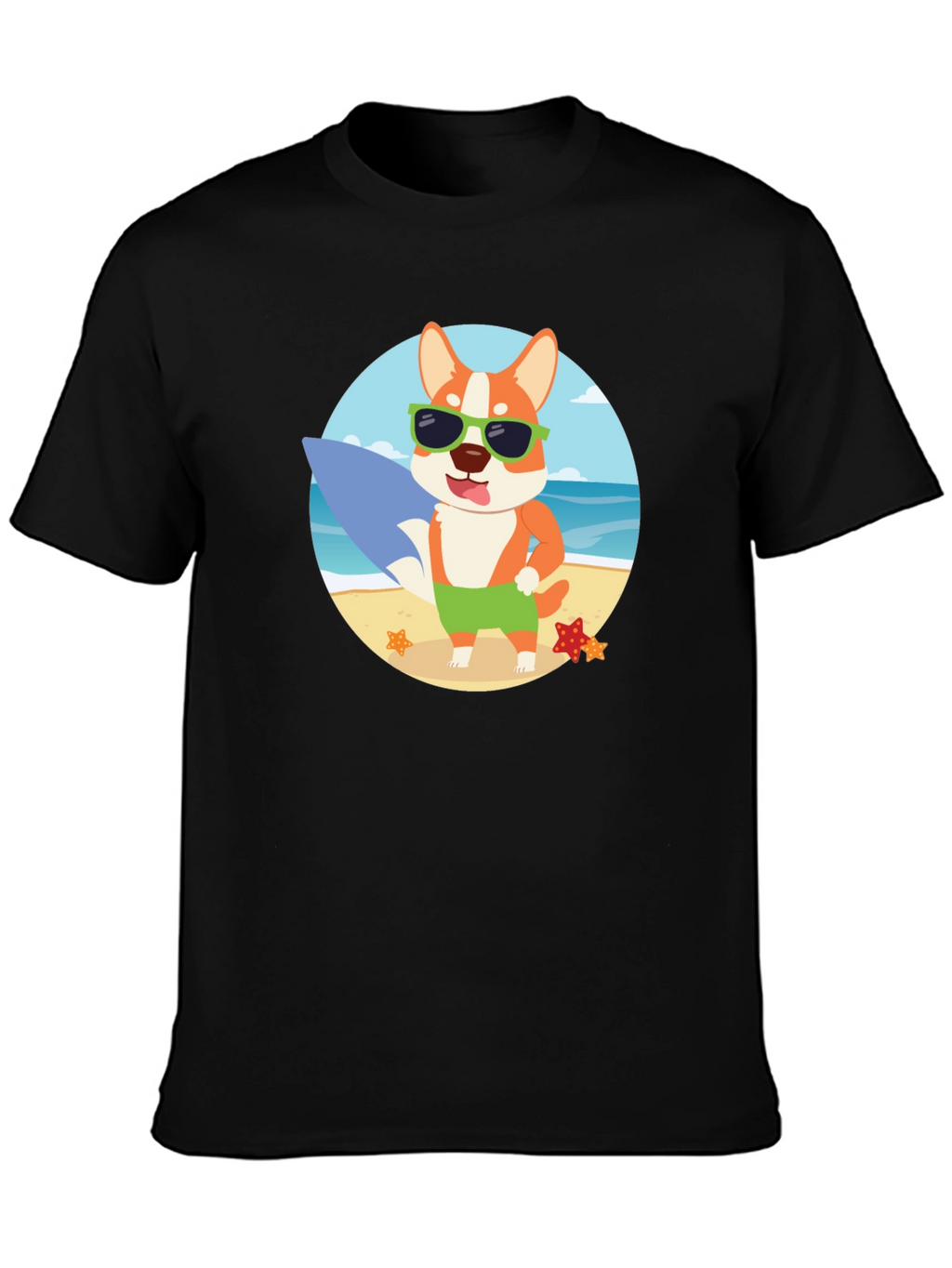 Surfing Dog Beach T-Shirt – Fun Summer Dog Lover Tee