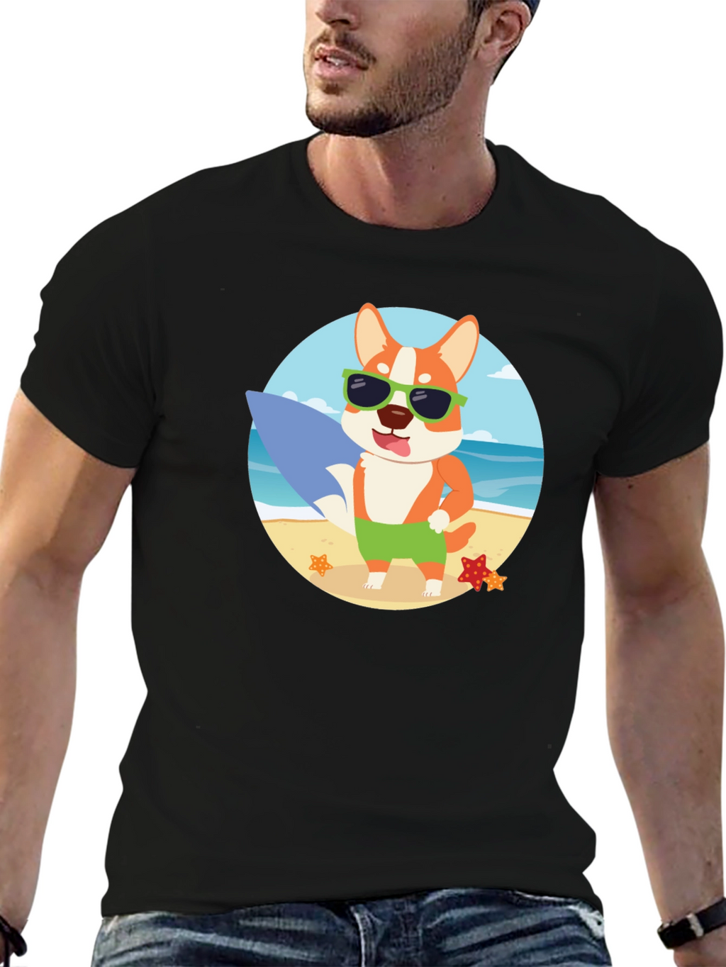 Surfing Dog Beach T-Shirt – Fun Summer Dog Lover Tee