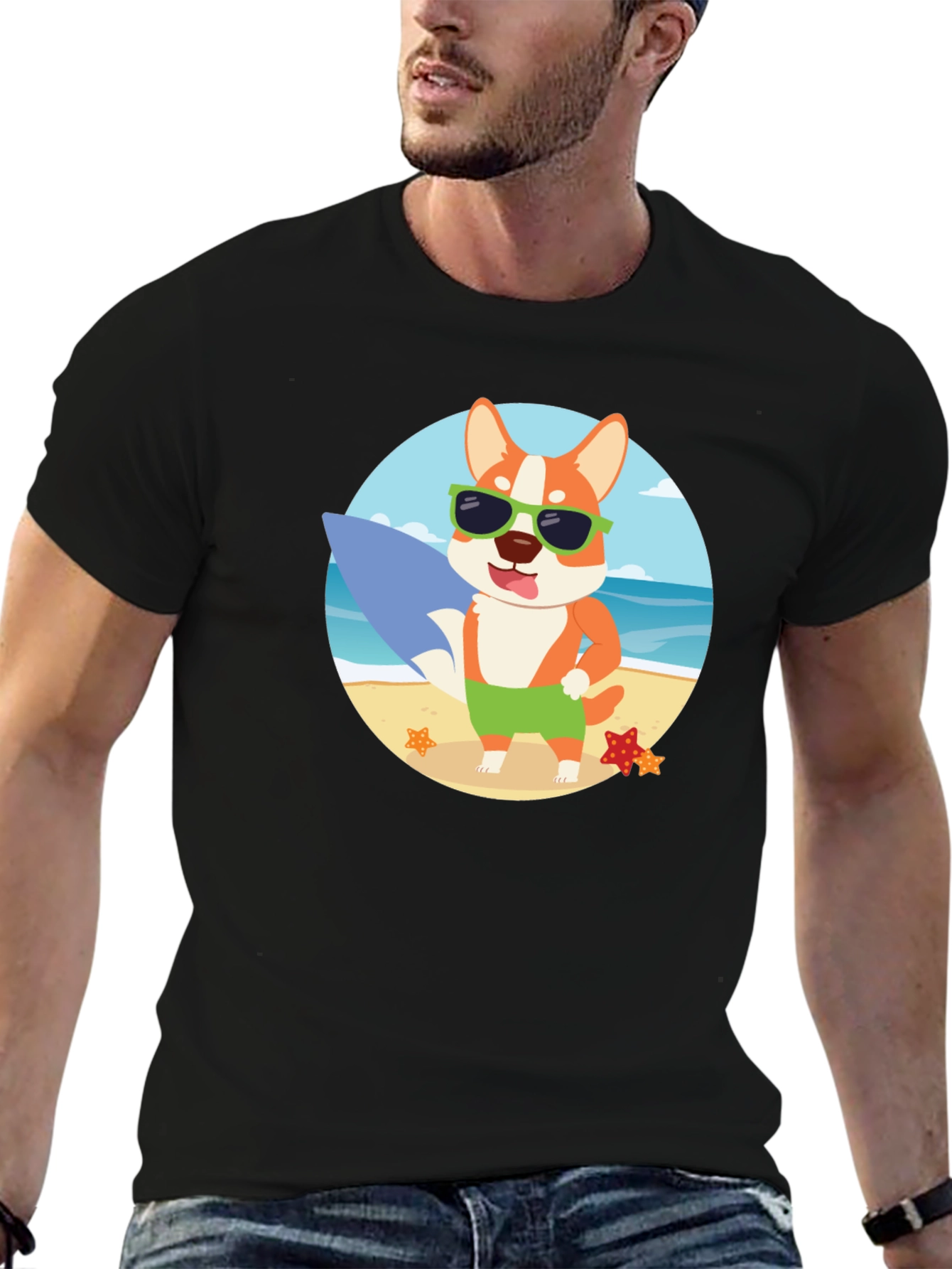 Surfing Dog Beach T-Shirt – Fun Summer Dog Lover Tee