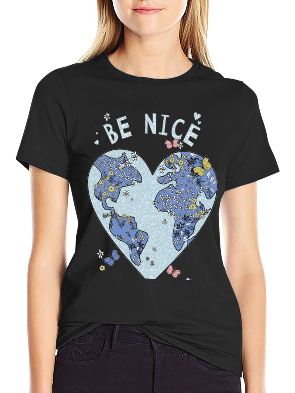 Be Nice Earth Heart Graphic Tee