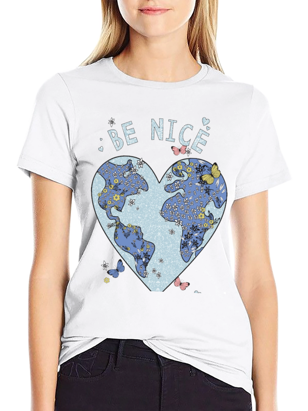 Be Nice Earth Heart Graphic Tee