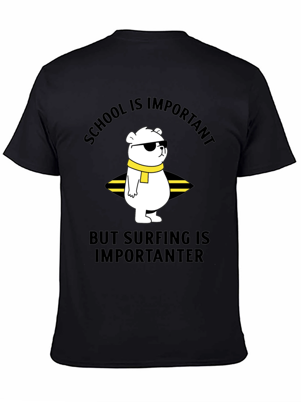 School vs Surfing Bear T-Shirt