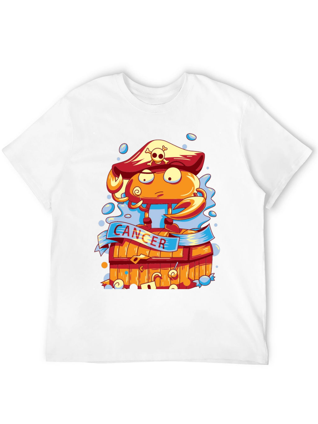 Cancer Zodiac Pirate Crab T-Shirt