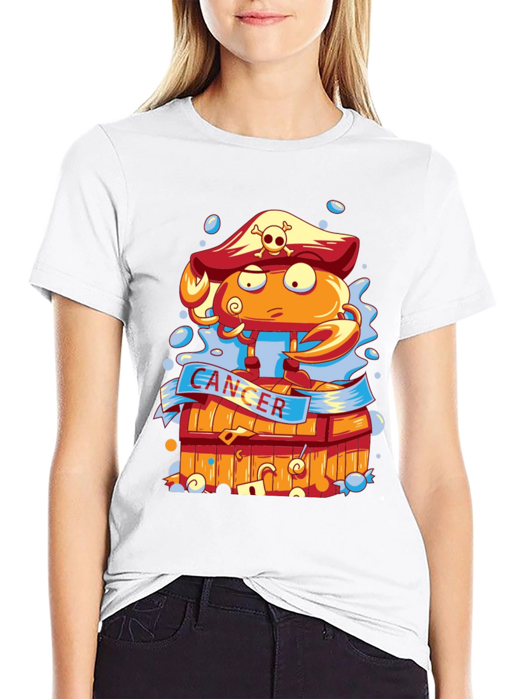 Cancer Zodiac Pirate Crab T-Shirt