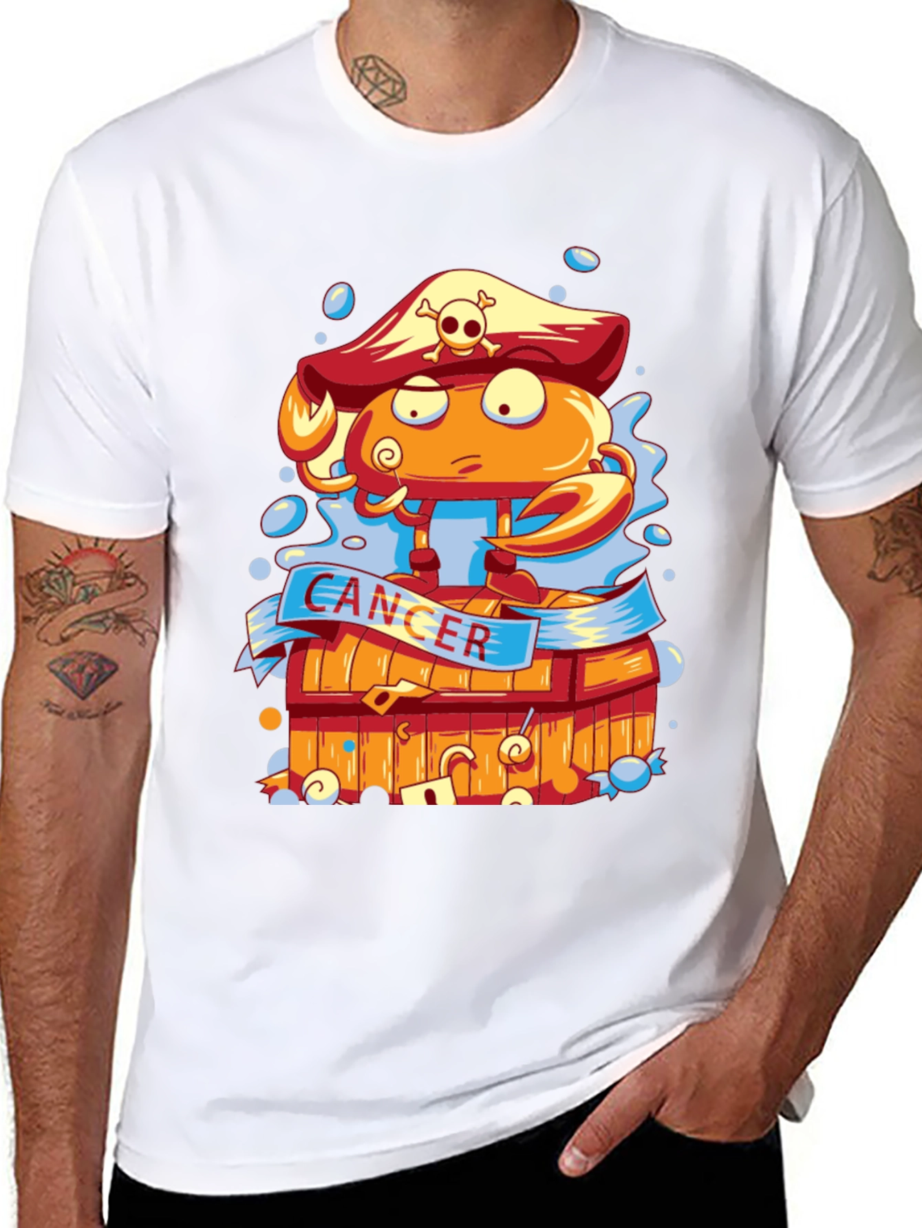 Cancer Zodiac Pirate Crab T-Shirt