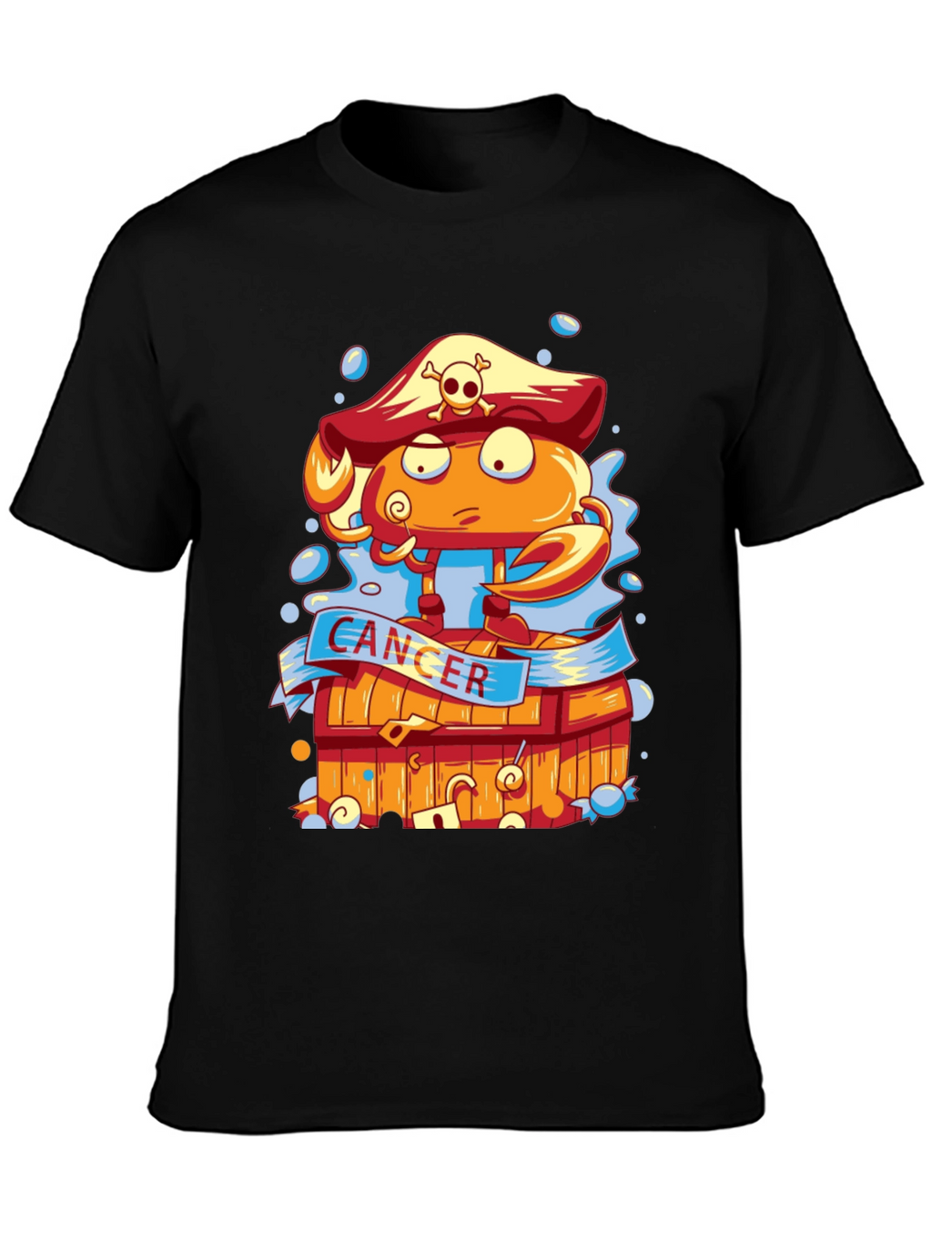 Cancer Zodiac Pirate Crab T-Shirt