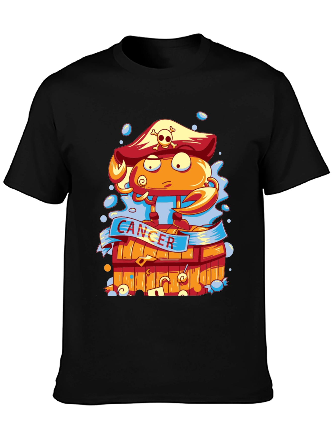 Cancer Zodiac Pirate Crab T-Shirt