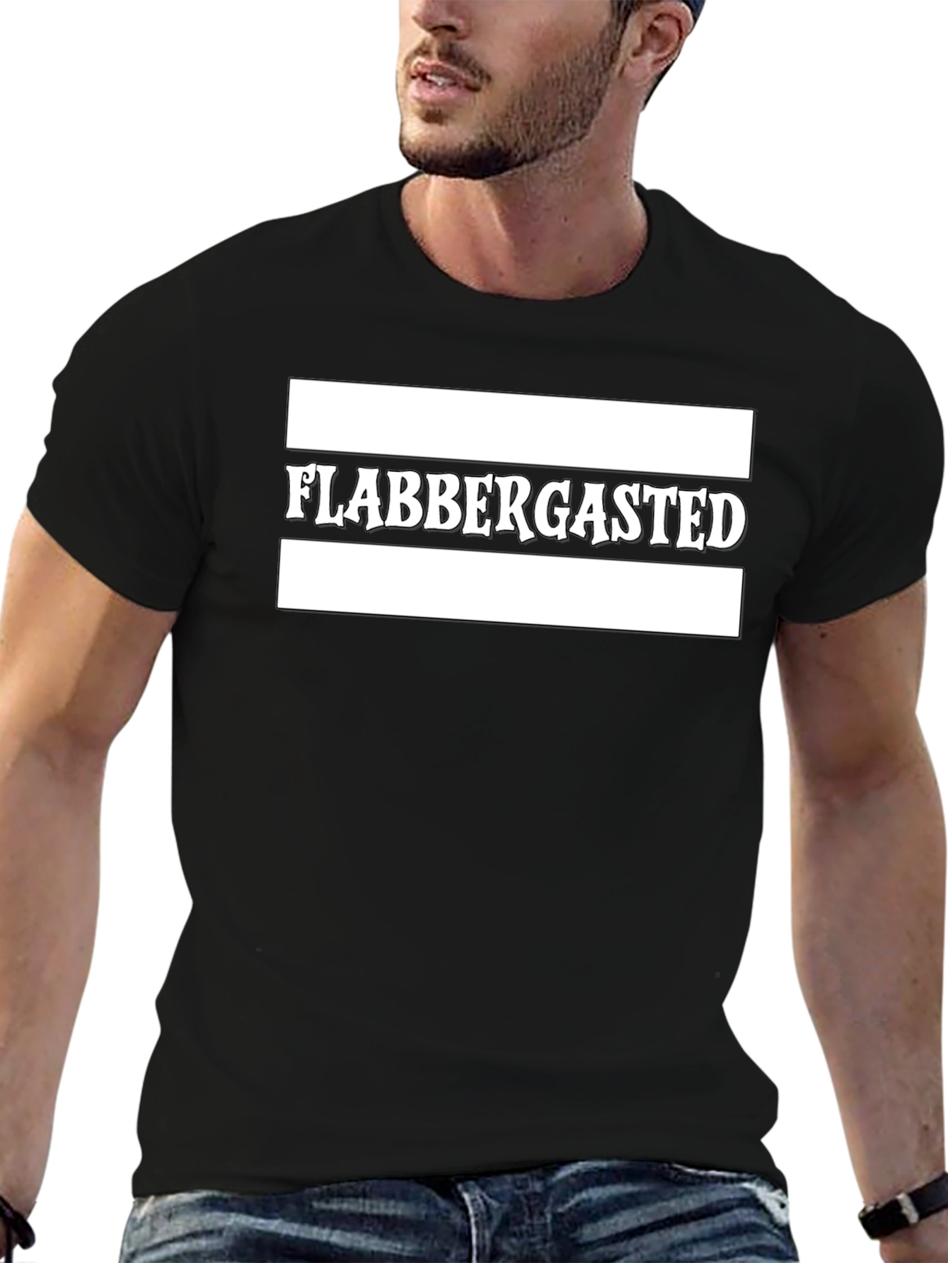 Flabbergasted Graphic Tee - Black Cotton Blend