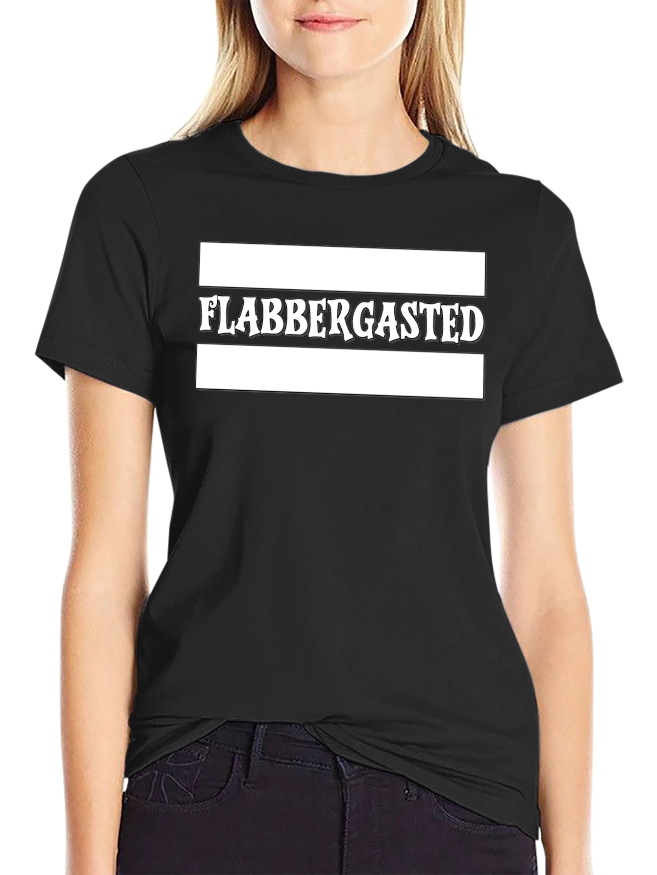 Flabbergasted Graphic Tee - Black Cotton Blend