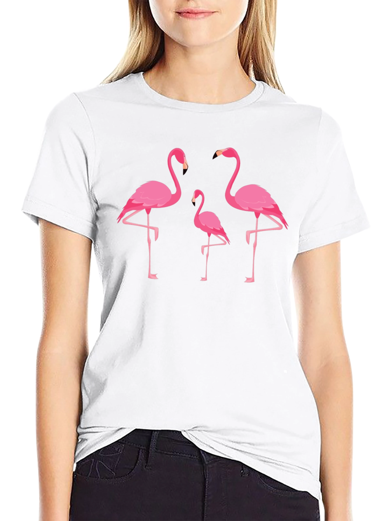 Flamingo Graphic Tee - Tropical Bird T-Shirt