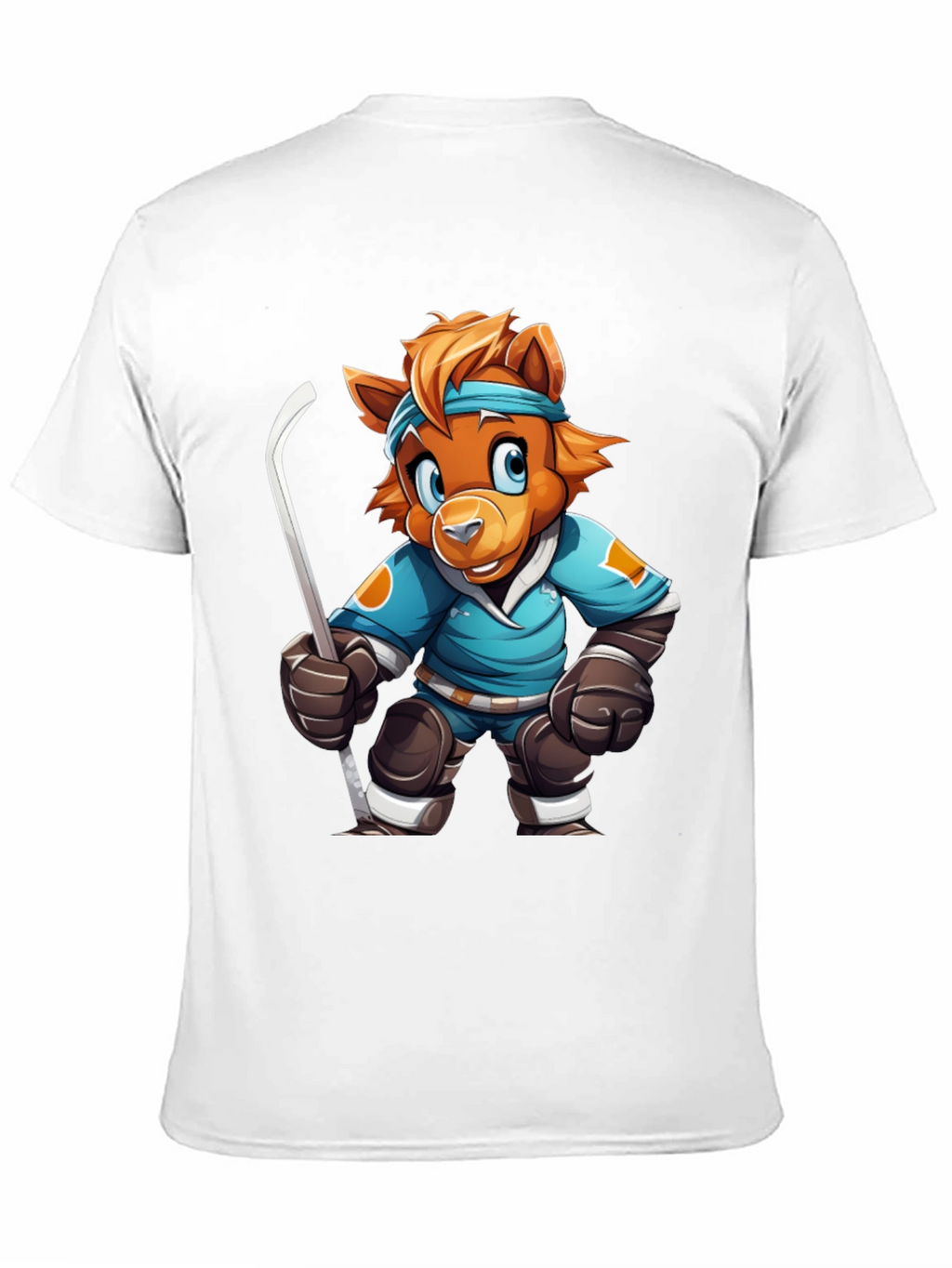 Hockey Bear Cartoon T-Shirt