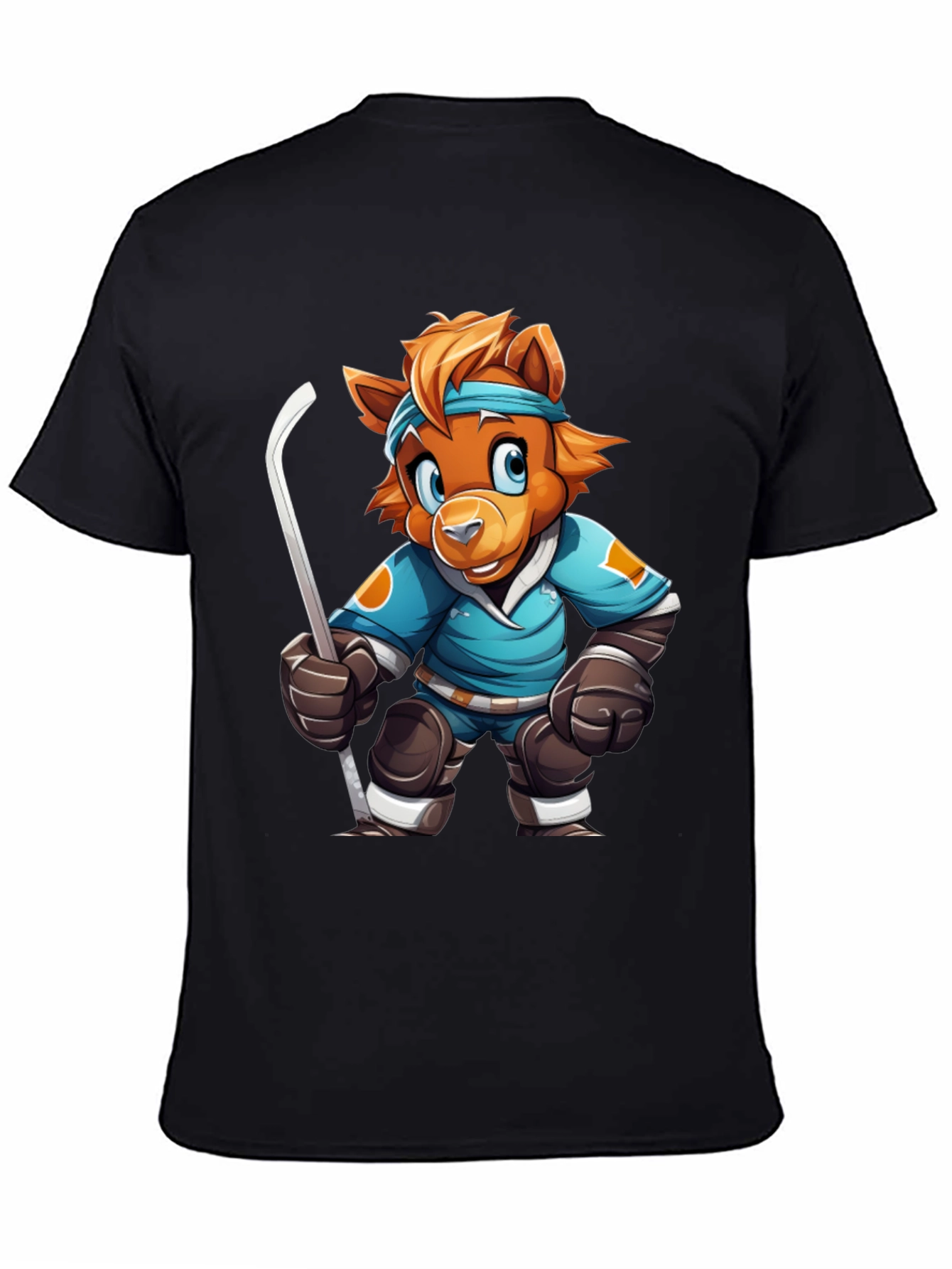 Hockey Bear Cartoon T-Shirt