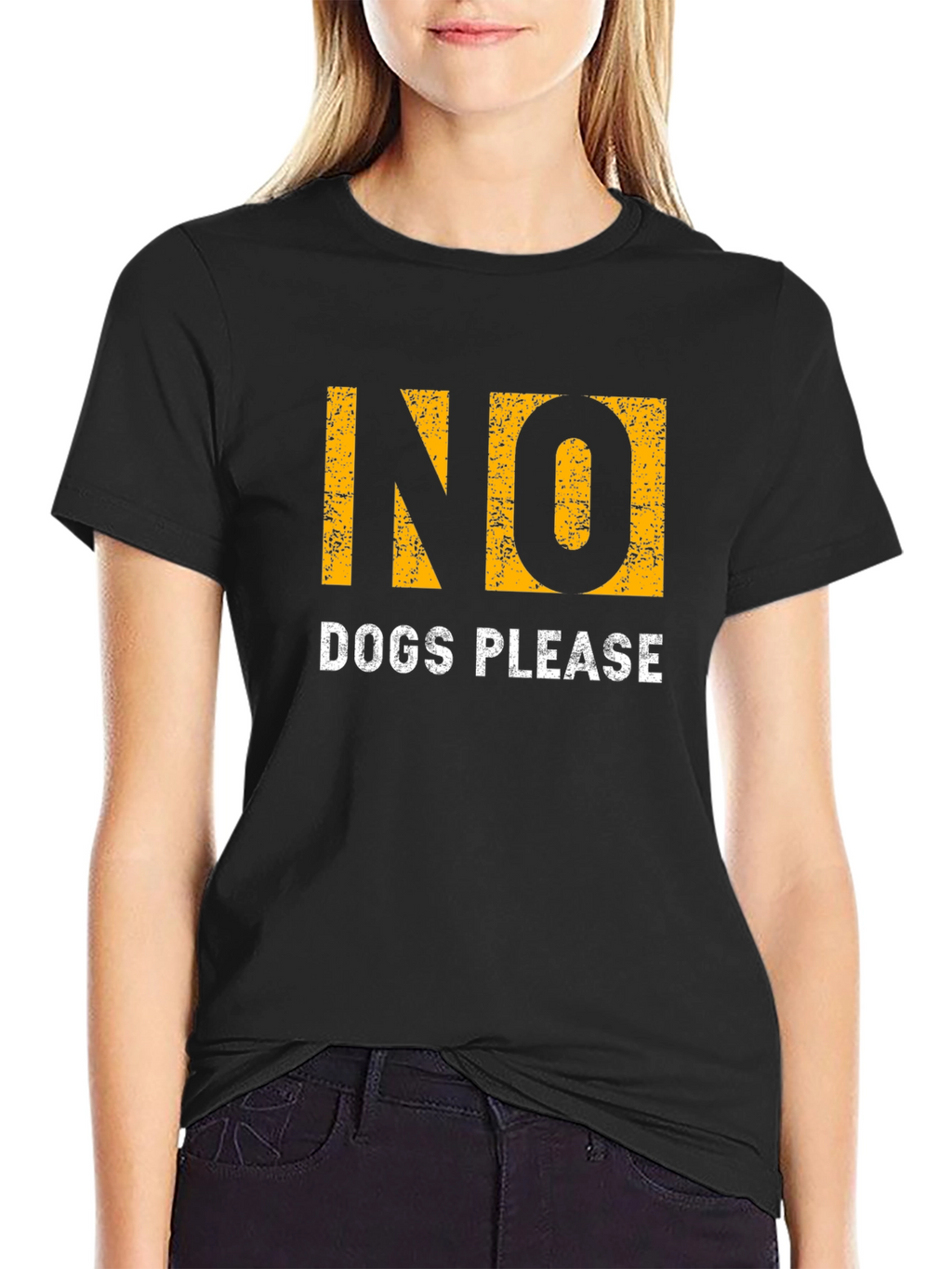 No Dogs Please Graphic T-Shirt - Soft Cotton Blend