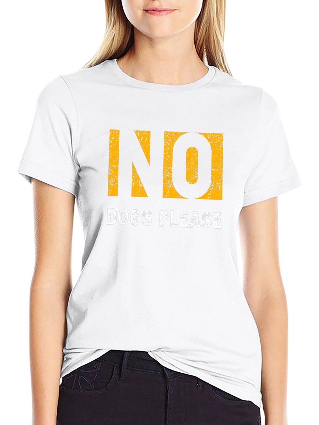 No Dogs Please Graphic T-Shirt - Soft Cotton Blend