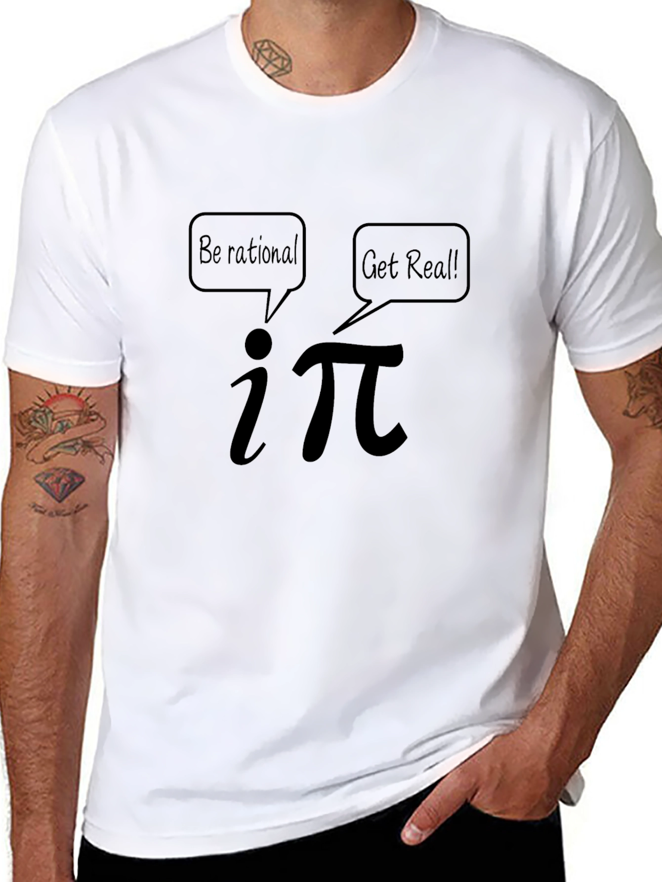 Math Humor T-Shirt: Be Rational Get Real! Design