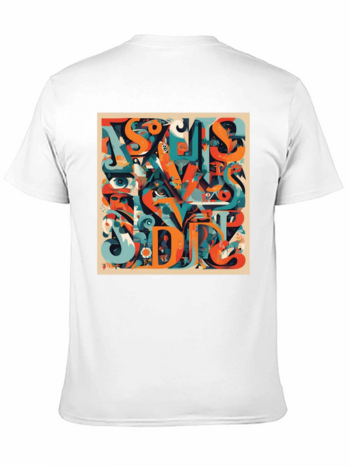 Abstract Graphic Print Crew Neck T-Shirt