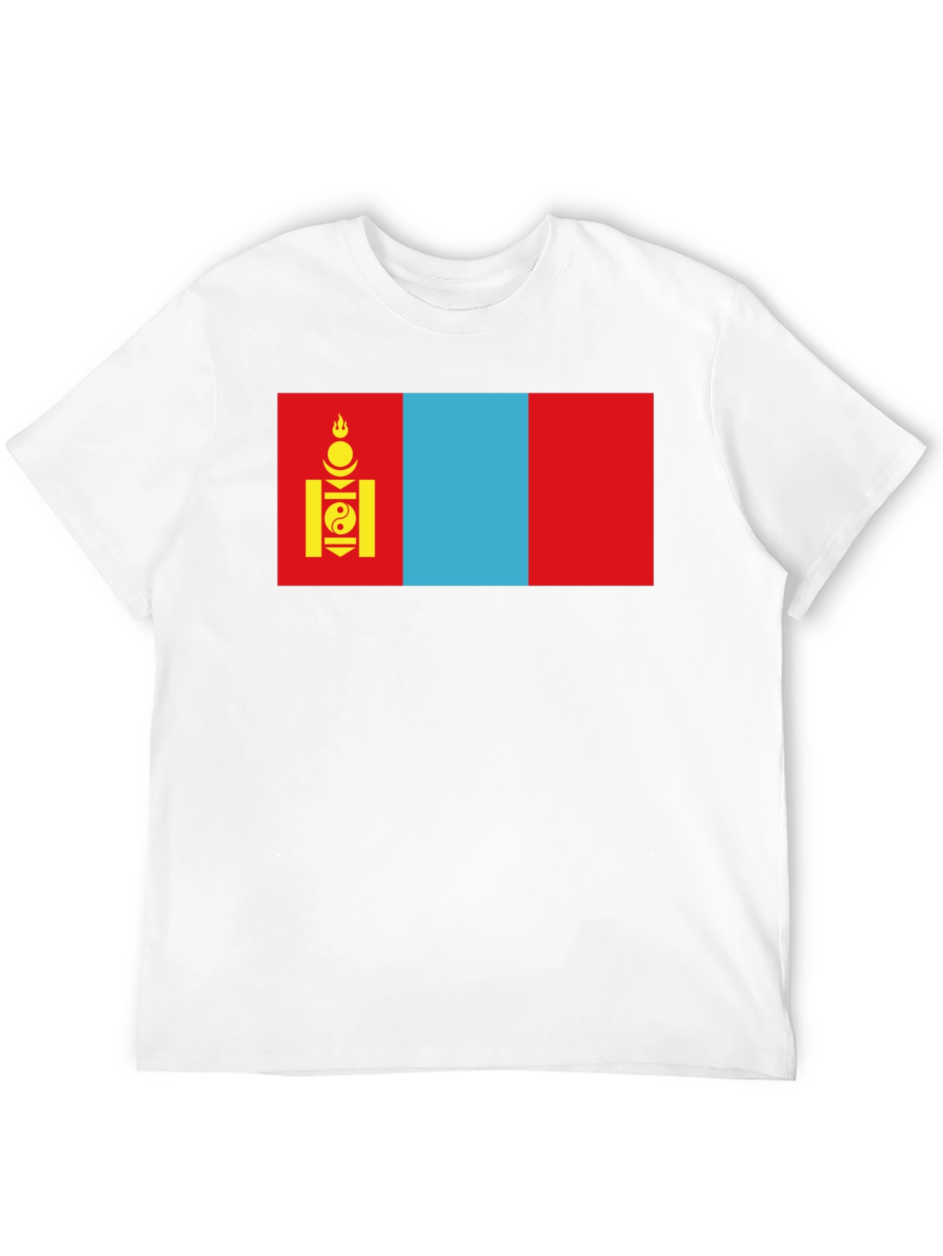 Mongolia Flag Graphic T-Shirt - Soft Cotton Blend Tee