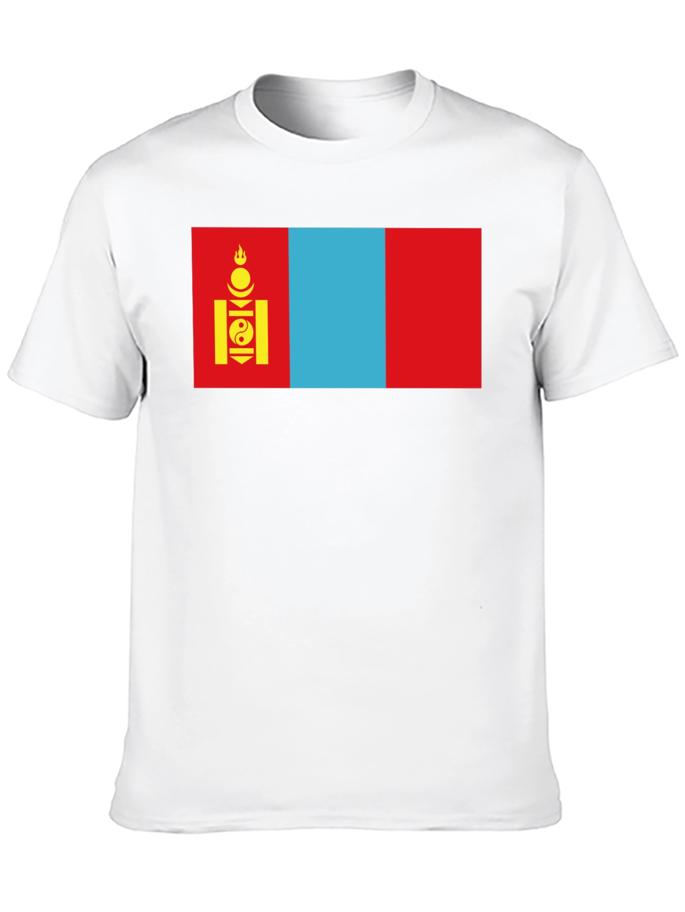 Mongolia Flag Graphic T-Shirt - Soft Cotton Blend Tee