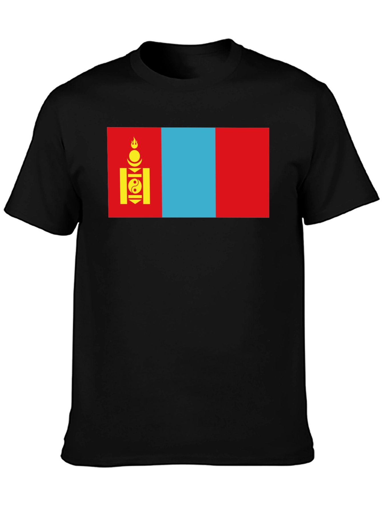 Mongolia Flag Graphic T-Shirt - Soft Cotton Blend Tee