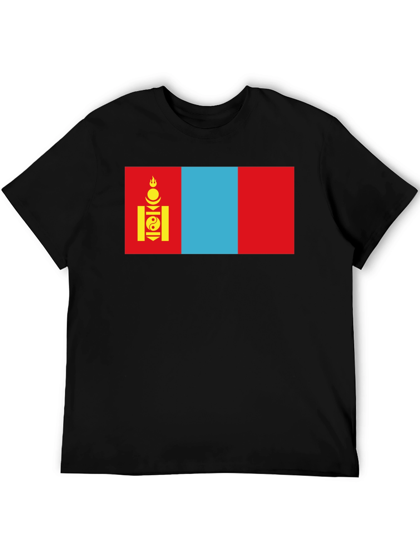 Mongolia Flag Graphic T-Shirt - Soft Cotton Blend Tee