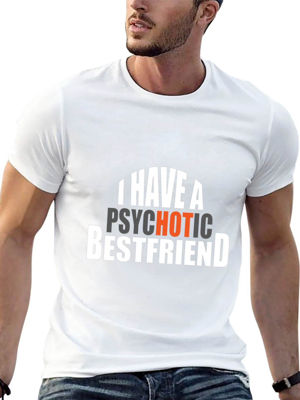 I Have A Psychotic Bestfriend Graphic Tee - Black