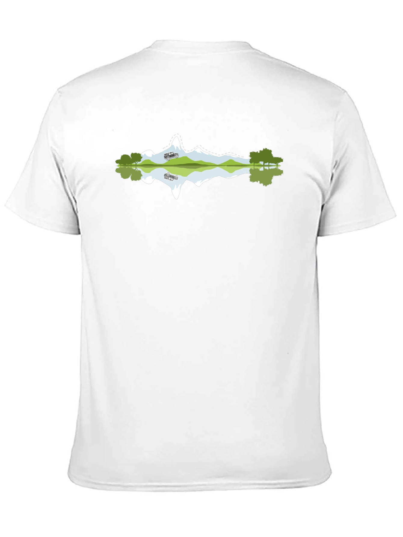 Mountain Reflection Graphic Black Tee