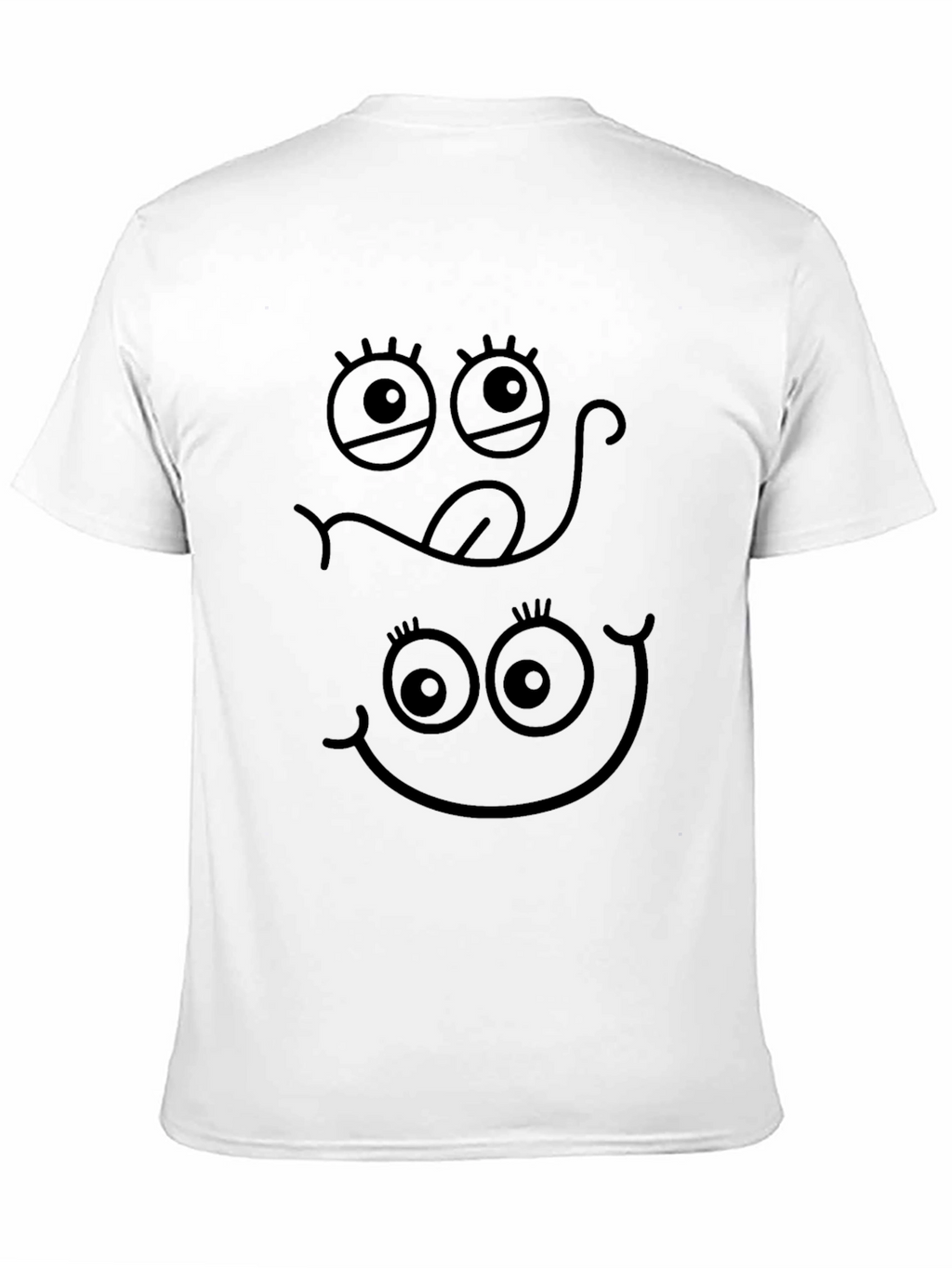 Funny Face Graphic Black Tee Shirt